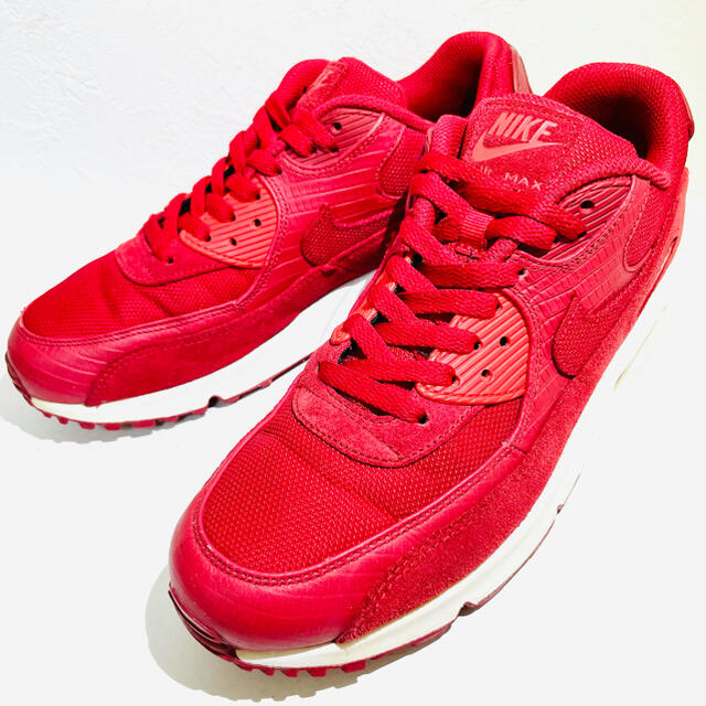 NIKE(ナイキ)のNIKE/ナイキ★AIR MAX90/エアマックス90プレミアム★赤白★27.5 メンズの靴/シューズ(スニーカー)の商品写真