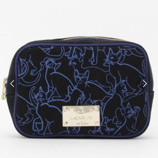 ランバンオンブルー(LANVIN en Bleu)のランバンオンブルー猫柄ポーチ(ポーチ)