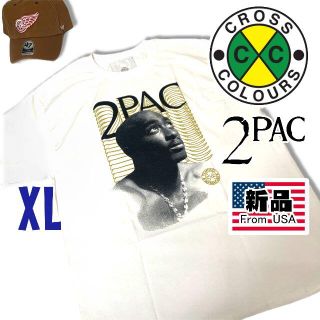 クロスカラーズ(CROSS COLOURS)の新品 クロスカラーズ × 2パック 半袖 Tシャツ XL ホワイト コラボ (Tシャツ/カットソー(半袖/袖なし))