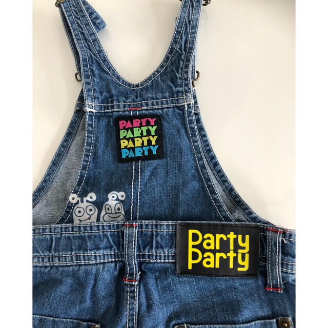 PARTYPARTY(パーティーパーティー)の★party party★デニムオーバーオール　100センチ キッズ/ベビー/マタニティのキッズ服男の子用(90cm~)(パンツ/スパッツ)の商品写真