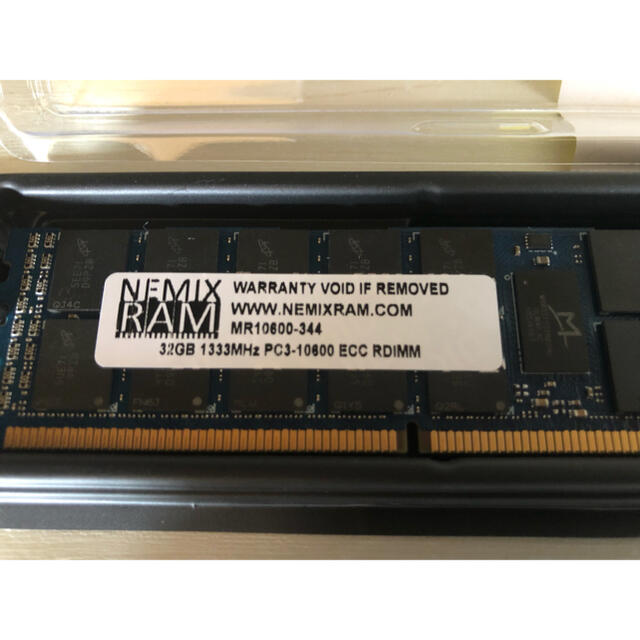 32GB DDR3-1333MHz PC3-10600 ECC RDIMM スマホ/家電/カメラのPC/タブレット(PCパーツ)の商品写真