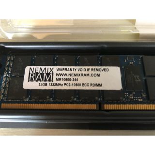 32GB DDR3-1333MHz PC3-10600 ECC RDIMM(PCパーツ)