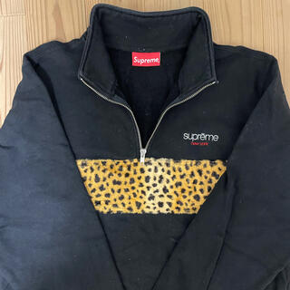 Supreme - supreme Leopard panel half zipsweatshirtの通販 by yu's ...