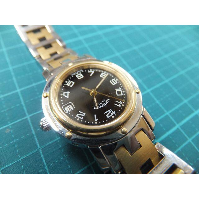 Hermes(エルメス)のHERMES エルメス レディース腕時計 クリッパー  SS×GPコンビ 美品 レディースのファッション小物(腕時計)の商品写真