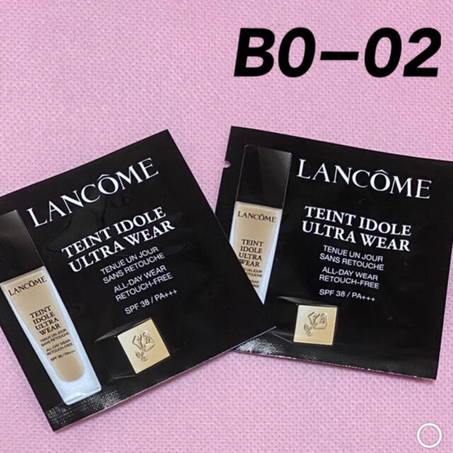 LANCOME(ランコム)のランコム タンイドル ウルトラ ウェア リキッド BO-02 サンプル　2枚 コスメ/美容のベースメイク/化粧品(ファンデーション)の商品写真