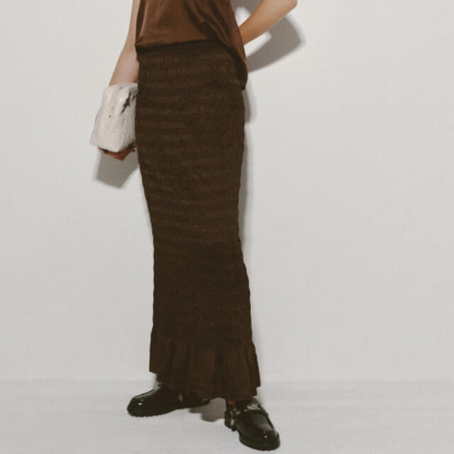 Ray BEAMS(レイビームス)のサテン シャーリング スカート レディースのスカート(ロングスカート)の商品写真