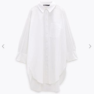 ザラ(ZARA)のZara  新品　オーバーサイズシャツ ワイシャツ　シャツワンピ　ロングシャツ(シャツ/ブラウス(長袖/七分))