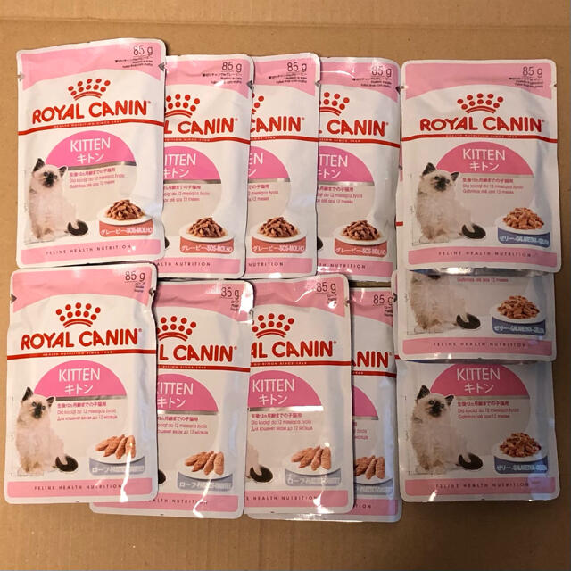 ROYAL CANIN(ロイヤルカナン)のロイヤルカナン キトン子猫用ウェットフード3種11袋 グレービー＆ゼリー＆ローフ その他のペット用品(ペットフード)の商品写真