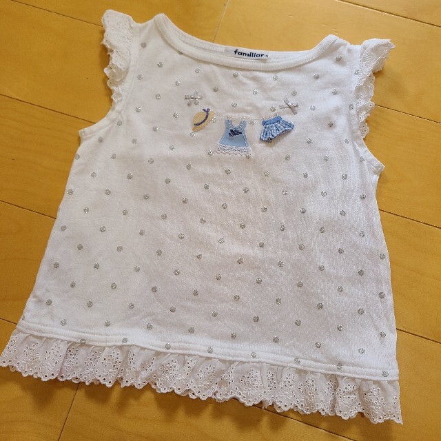 familiar(ファミリア)のfamiliar 100 ノースリーブ Tシャツ キッズ/ベビー/マタニティのキッズ服女の子用(90cm~)(Tシャツ/カットソー)の商品写真