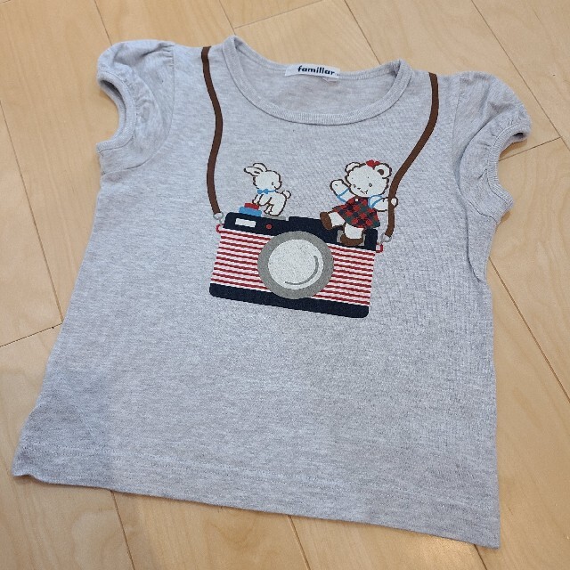 familiar(ファミリア)のfamiliar 100 半袖Tシャツ グレー キッズ/ベビー/マタニティのキッズ服女の子用(90cm~)(Tシャツ/カットソー)の商品写真