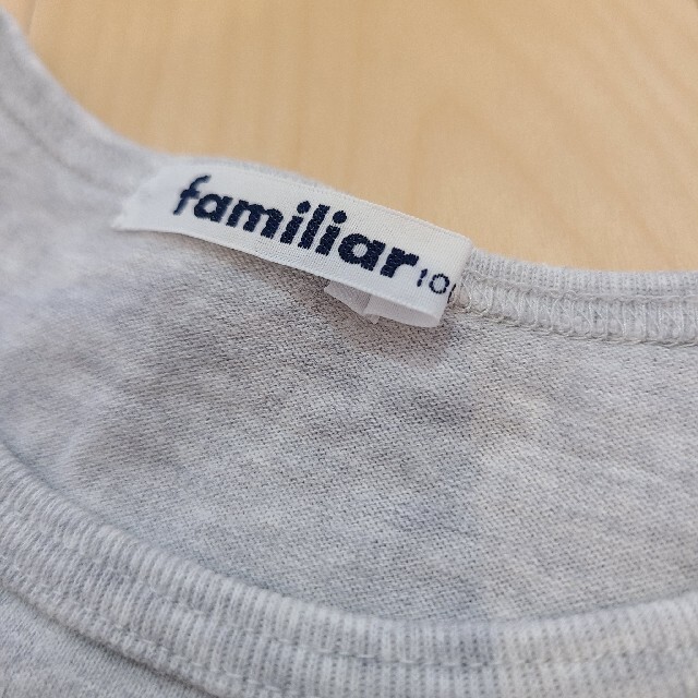 familiar(ファミリア)のfamiliar 100 半袖Tシャツ グレー キッズ/ベビー/マタニティのキッズ服女の子用(90cm~)(Tシャツ/カットソー)の商品写真