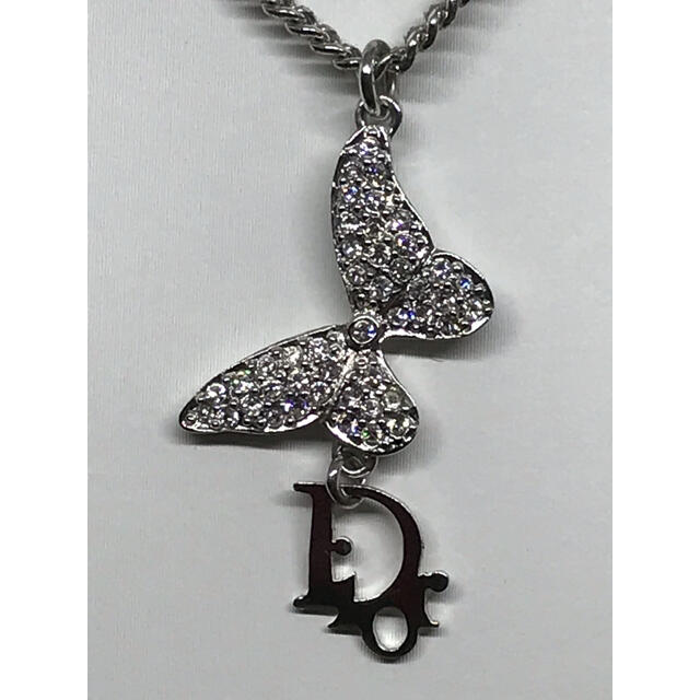 クリスチャンディオール Dior シルバー バタフライ ラインストーン
