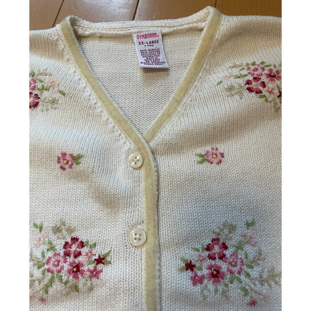 GYMBOREE(ジンボリー)のGYMBOREE カーディガン　120〜130cm お花刺繍 キッズ/ベビー/マタニティのキッズ服女の子用(90cm~)(カーディガン)の商品写真