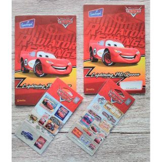 ディズニー(Disney)のカーズ Cars  ノート & ステッカー セット　(各 ２冊 & 2シート）(ノート/メモ帳/ふせん)