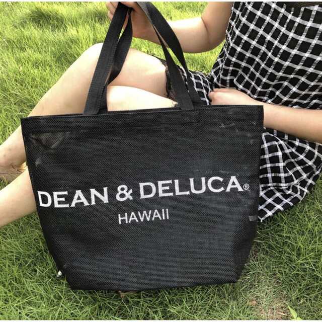 再入荷　ブラック ホワイト　DEAN & DELUCA HAWAII メッシュ レディースのバッグ(トートバッグ)の商品写真