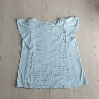 ユニクロ(UNIQLO)の値下げしました！ユニクロ ガールズ 130センチ 水色 Tシャツ ブラウス(Tシャツ/カットソー)