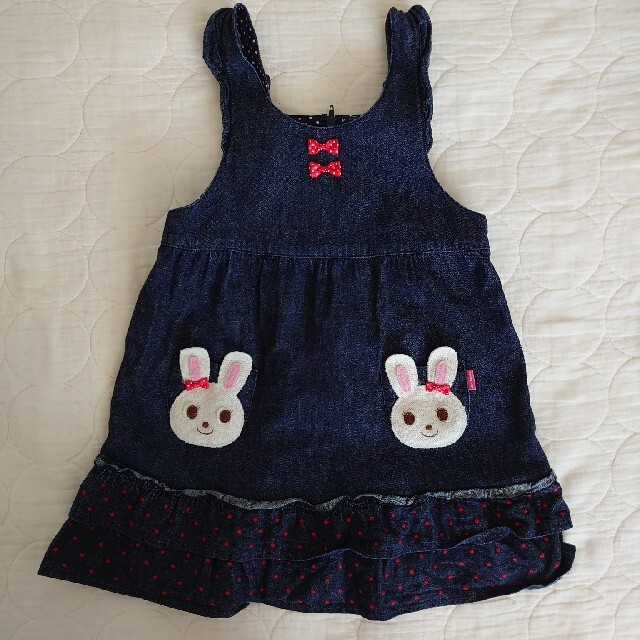 mikihouse(ミキハウス)のミキハウス　ワンピース　100cm 　95 90 キッズ/ベビー/マタニティのキッズ服女の子用(90cm~)(ワンピース)の商品写真