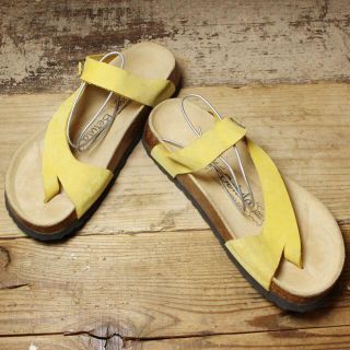 ビルケンシュトック(BIRKENSTOCK)のBetula ビルケン サンダル 26cm レギュラー イエロー 古着ss165(サンダル)