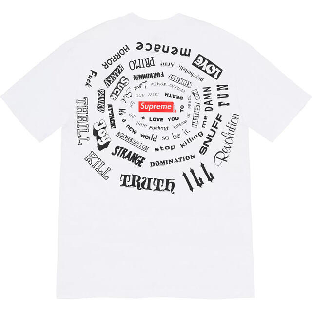 【 White M 】 Supreme 21ss Spiral Tee