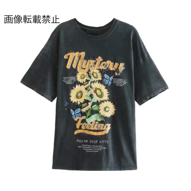 ZARA(ザラ)の💠6月新作🦋4627◆プリント ロゴ 半袖 Tシャツ レディースのトップス(Tシャツ(半袖/袖なし))の商品写真