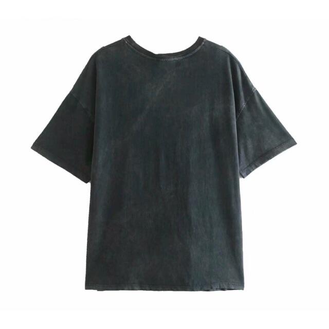 ZARA(ザラ)の💠6月新作🦋4627◆プリント ロゴ 半袖 Tシャツ レディースのトップス(Tシャツ(半袖/袖なし))の商品写真
