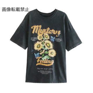 ????6月新作????4633◆デザイン プリント ロゴ 半袖 Tシャツ