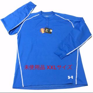 アンダーアーマー(UNDER ARMOUR)のXXLサイズ 未使用品 UNDER ARMOUR 速乾性ヘンリーロンT ブルー(Tシャツ/カットソー(七分/長袖))