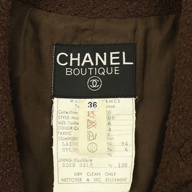 CHANEL(シャネル)のシャネル ジャケット テーラード 4B ココマーク ヴィンテージ 36 茶 レディースのジャケット/アウター(その他)の商品写真