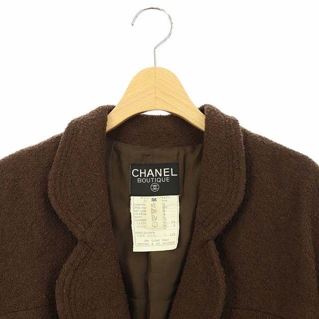 CHANEL(シャネル)のシャネル ジャケット テーラード 4B ココマーク ヴィンテージ 36 茶 レディースのジャケット/アウター(その他)の商品写真