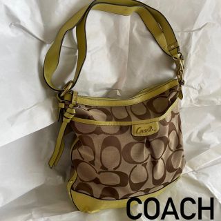 コーチ(COACH)の《美品》COACH コーチ 2way ショルダー トート シグネチャー 斜めがけ(ショルダーバッグ)