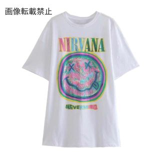 ザラ(ZARA)の💠6月新作🦋4634◆プリント ニコちゃん ロゴ 半袖 Tシャツ(Tシャツ(半袖/袖なし))