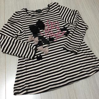 ジルスチュアート(JILLSTUART)のJILL STUARTほんのりAラインのボーダーカットソー130美品(Tシャツ/カットソー)