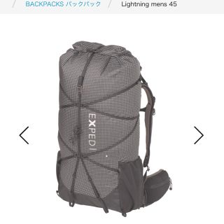 新品未使用　EXPED lightning men’s 45 ブラック(登山用品)