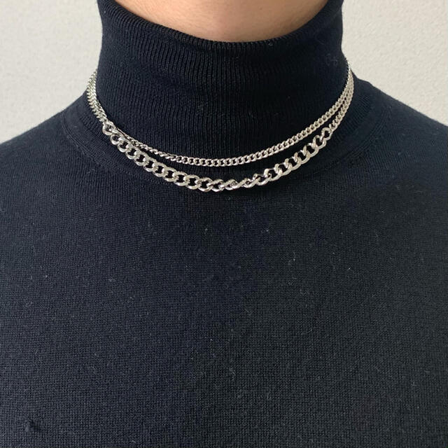 JOHN LAWRENCE SULLIVAN(ジョンローレンスサリバン)の chain 3way mask holder メンズのアクセサリー(ネックレス)の商品写真