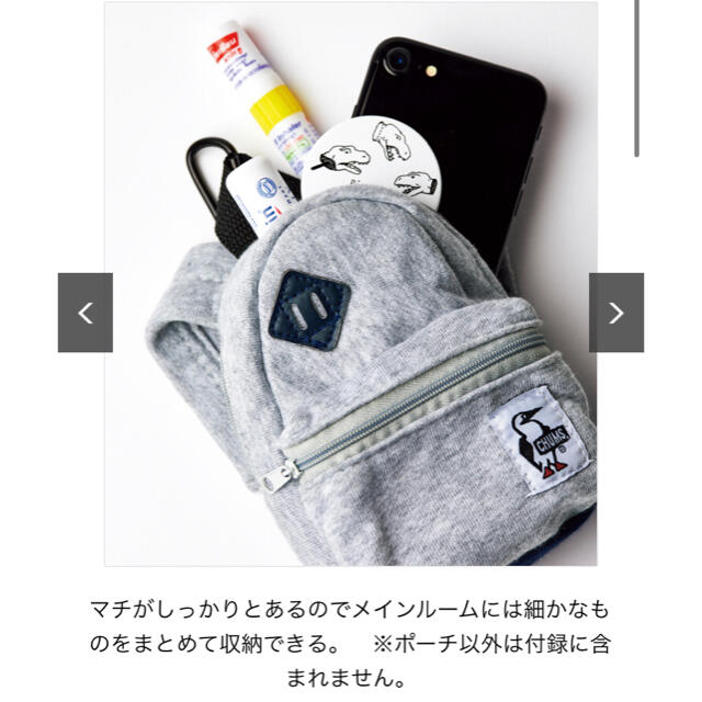 CHUMS(チャムス)の【新品】CHUMS特製のリュック型ミニポーチ レディースのバッグ(リュック/バックパック)の商品写真