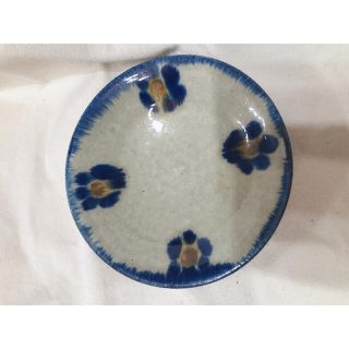 新品⭐︎沖縄 やちむん 焼物 陶器 お皿 小皿 取り皿 ブルー 花(食器)