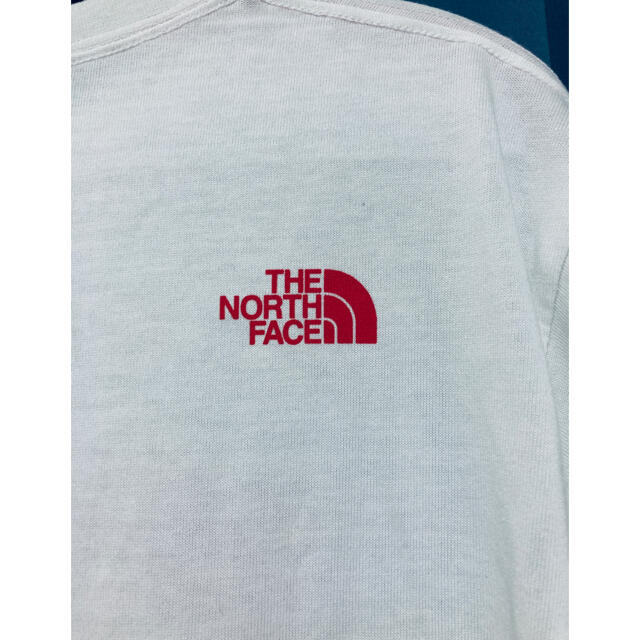 THE NORTH FACE(ザノースフェイス)の【ノースフェイス】定番 ビックロゴ☆半袖プリントTシャツ 赤　Lサイズ　美品 メンズのトップス(Tシャツ/カットソー(半袖/袖なし))の商品写真