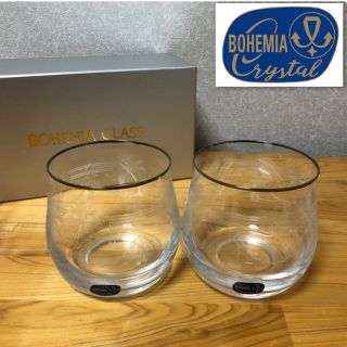 ボヘミア クリスタル(BOHEMIA Cristal)の【新品未使用】ボヘミアクリスタル　ロック　グラス　ペア　2点セット(グラス/カップ)