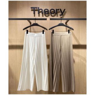 セオリー(theory)のTheory 21ss リブワイドパンツ ベージュ(カジュアルパンツ)