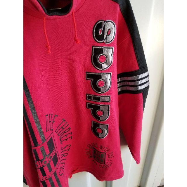 90s adidas　モックネック　スウェット　トレーナー デサント製　レッド