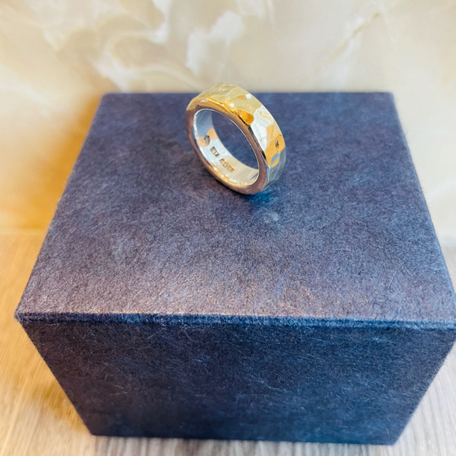 最終値下げ!市松 14k ライムグリーン シルバー リング 9号 ベルーリア