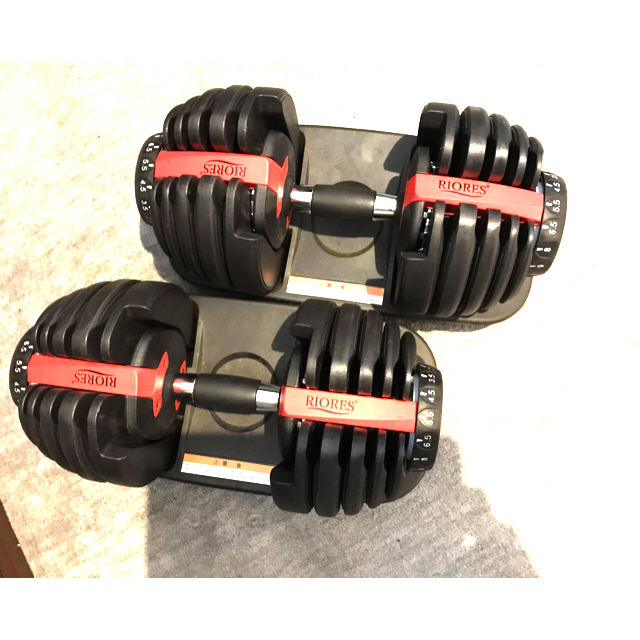 有名ブランド ダンベル 可変式 24kg 2個 可変式ダンベル 15段階調整整