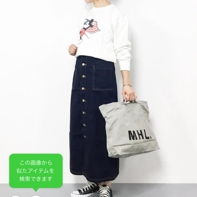 moussy(マウジー)のマウジー　フロントボタンロングデニムスカート レディースのスカート(ロングスカート)の商品写真