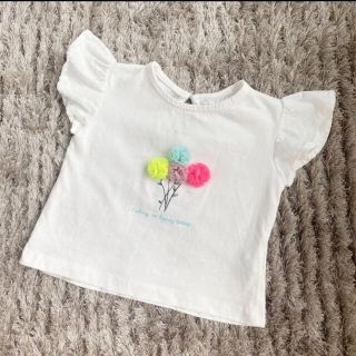 ザラキッズ(ZARA KIDS)のザラベイビー　Tシャツ トップス　フリル　花　半袖　74 70 80(Ｔシャツ)