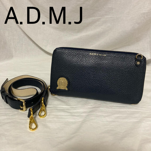 ファッション小物【新品】A.D.M.J 2way クラッチ/ウォレットバッグ　長財布　ショルダー