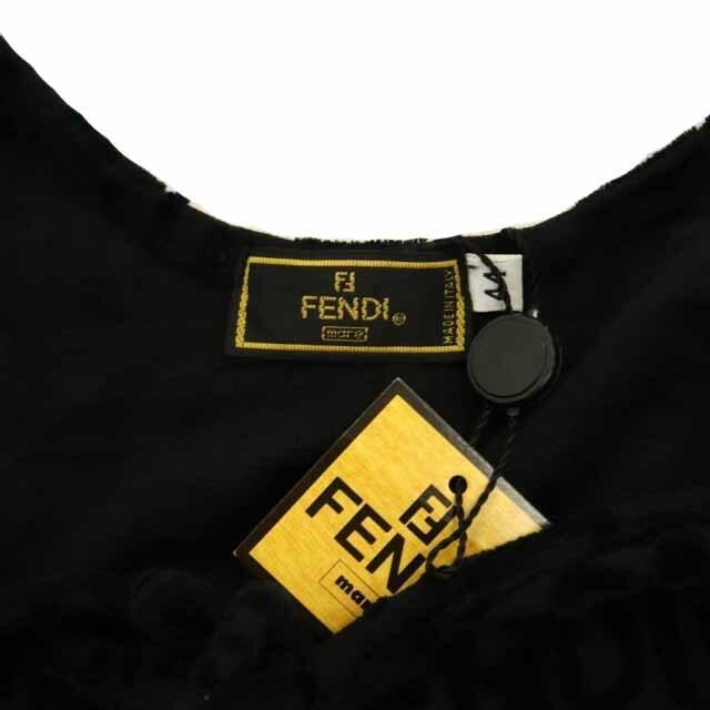 FENDI(フェンディ)のフェンディ ワンピース キャミワンピース ノースリーブ ロング ベロア 44 黒 レディースのワンピース(ロングワンピース/マキシワンピース)の商品写真