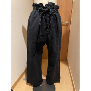 カバンドズッカ(CABANE de ZUCCa)のzucca カジュアルパンツ  ギャザー ネイビー 調節可能 ズボン 美品(カジュアルパンツ)