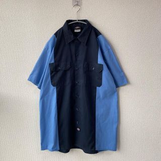 ディッキーズ(Dickies)のDickies リメイク 半袖 ワーク シャツ L ドッキング 古着 (シャツ)