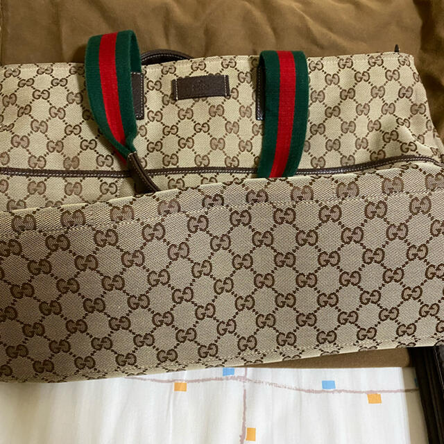 Gucci(グッチ)のグッチ　シェリーライン　トートバッグ　マザーズバッグ レディースのバッグ(トートバッグ)の商品写真