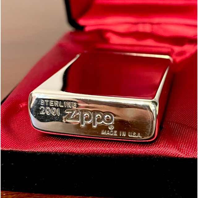 ZIPPO(ジッポー)の★２００１年　スターリングシルバー　スリム　ジッポ メンズのファッション小物(タバコグッズ)の商品写真